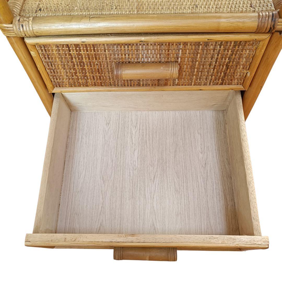 ラタン アーチ型 5段シェルフ 籐家具 昭和レトロ　リメイクシート仕上げ