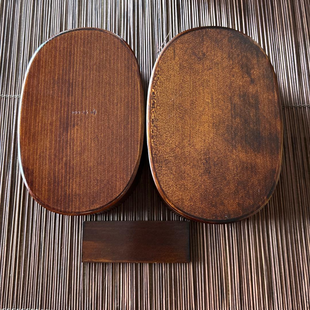 GWセール日本橋木屋 特選手造り弁当箱 曲輪 拭漆 小判型1段弁当箱