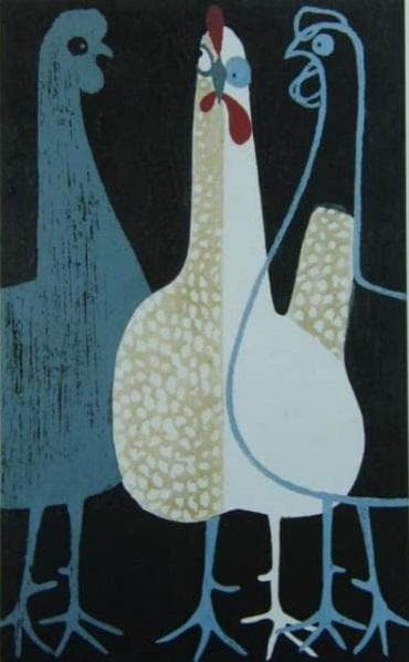 斎藤清、【嫉妬】、希少な大判額装用画集より、美品、新品額装付