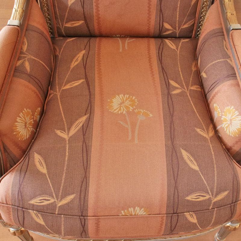 イタリア製1人掛けソファ シングル クラシック レトロ 122-146