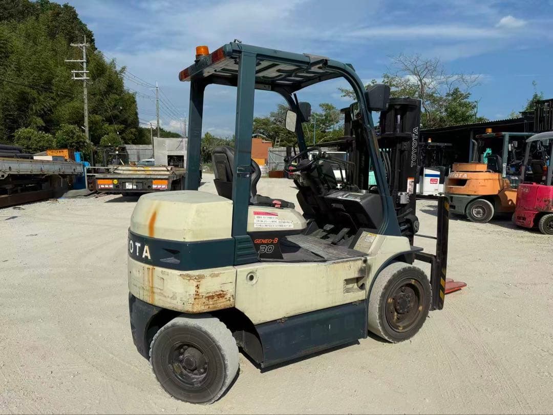 トヨタ7FB30フォークリフト楊高3000MM2001年使用29244HA320