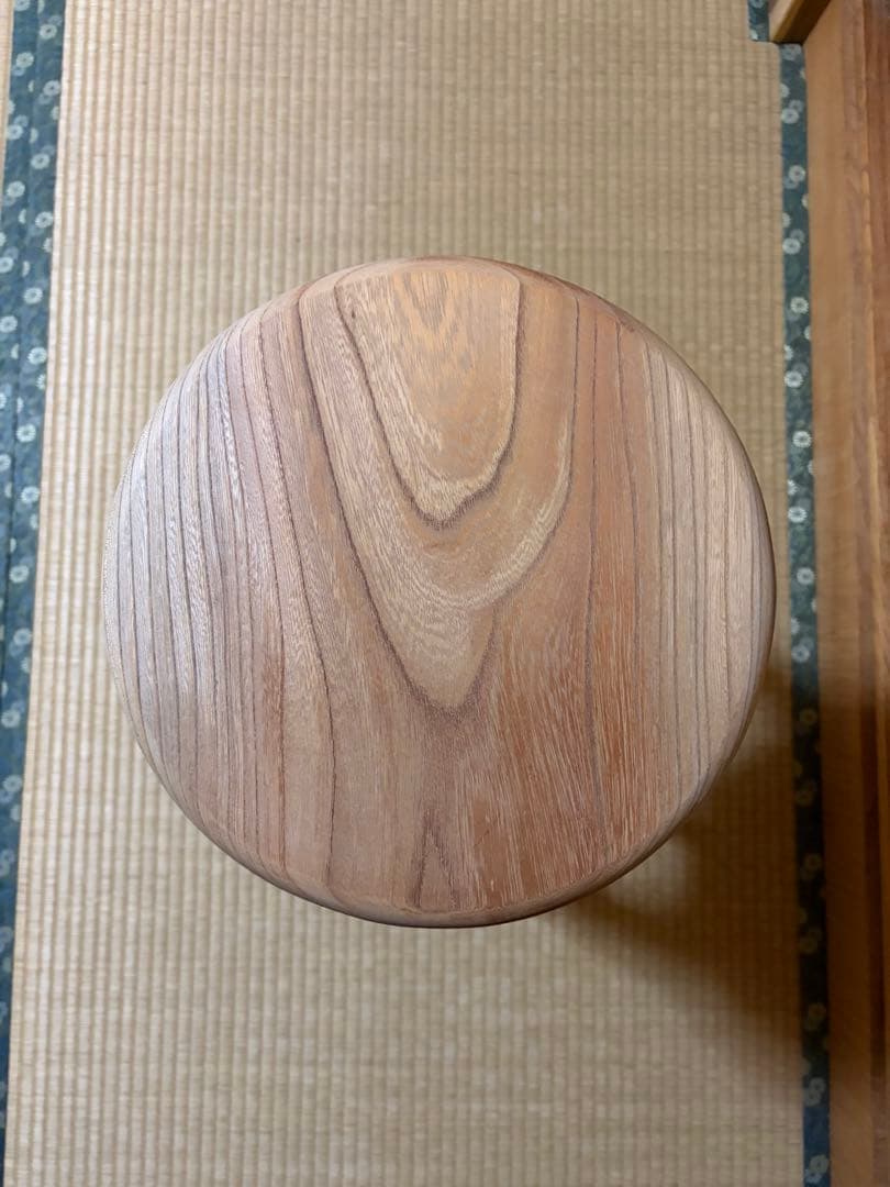 1374建具屋一筋58年のおじいちゃんの手作りスツール、イス☆けやき