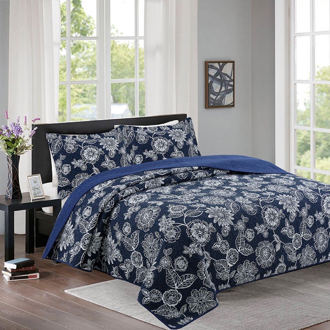 キルトベッドカバー3点セット綿マルチカバー キルティング 107