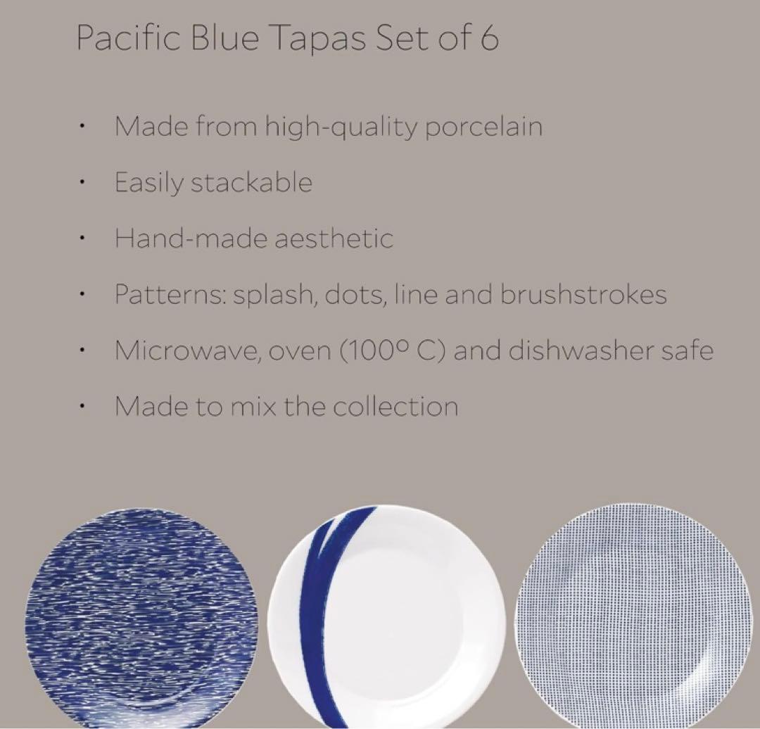 Pacific プレート ブル― 6 ピース