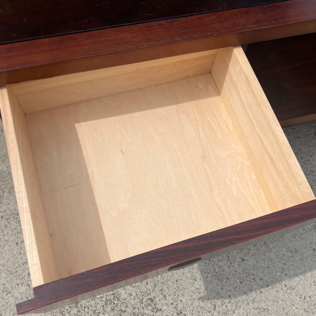 カリモク 引き出し付き 大型 木製センターテーブル ローテーブル ガラステーブル