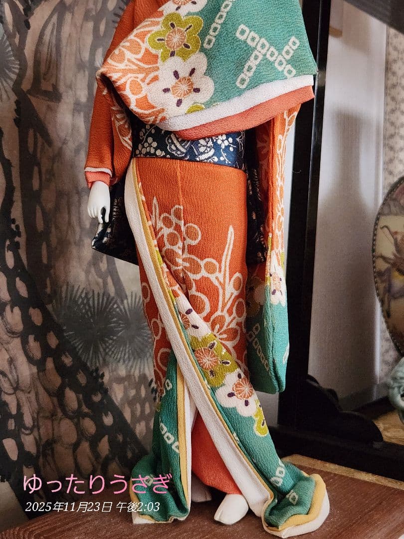 浮世絵美女人形 立ち姿の娘