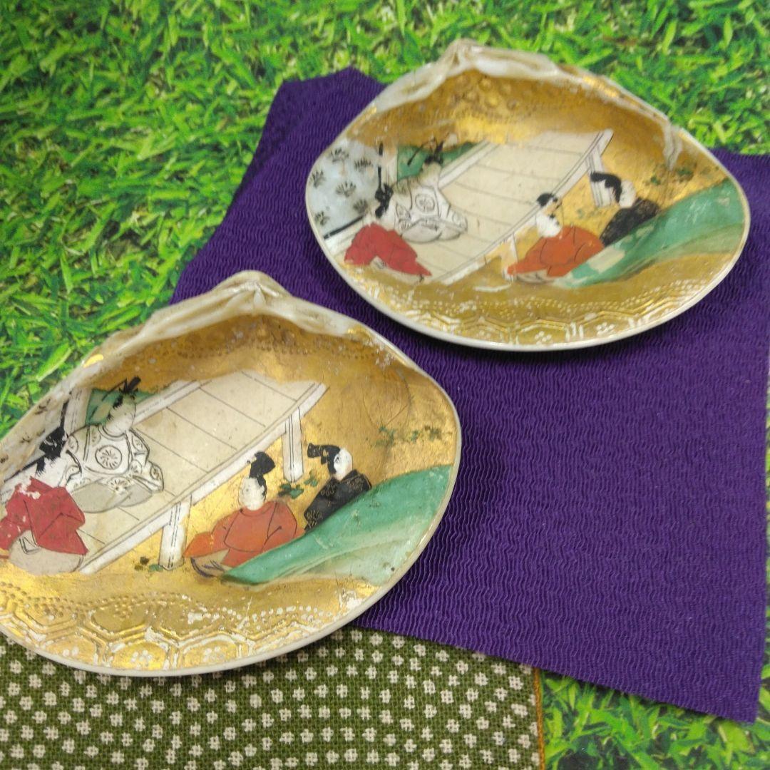 最終値下げ！雛人形　木彫り雛と、貝合わせ