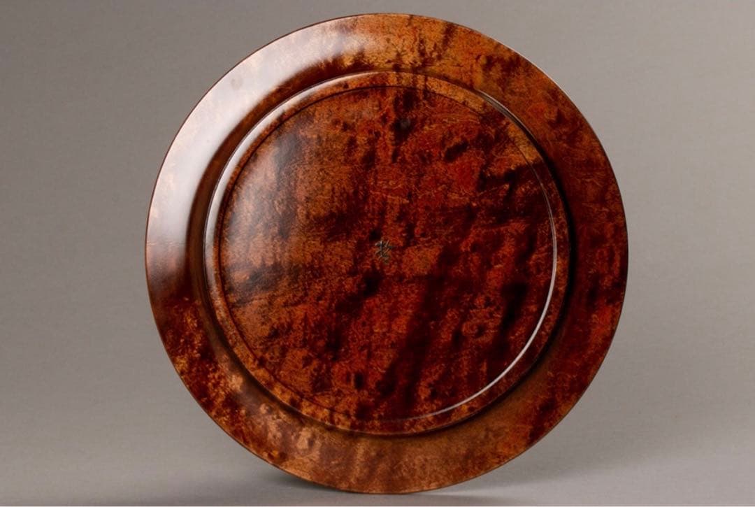 【極レア】90万円 林哲三 拭漆皿 家庭画報 盆