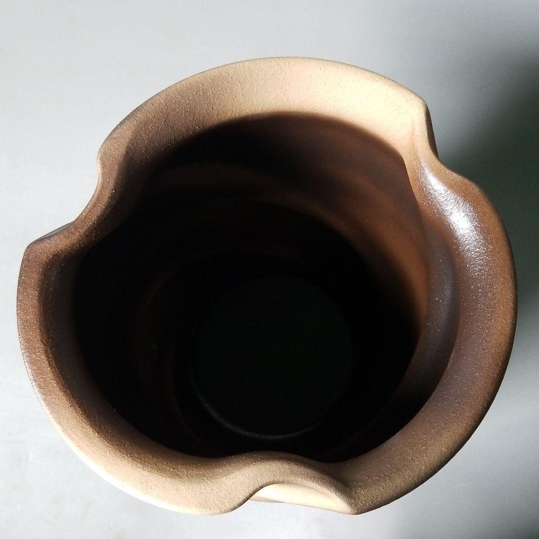 お値下げしました⤵信楽焼傘立て 大容量❗特大ひねり  高さ４６cm