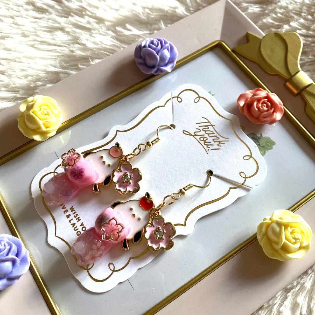 ☆桜！Spring猫ちゃんピアス☆B