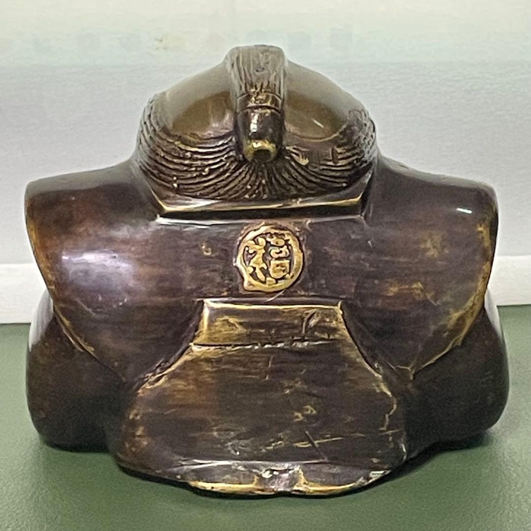 福助 真鍮製置物 希少