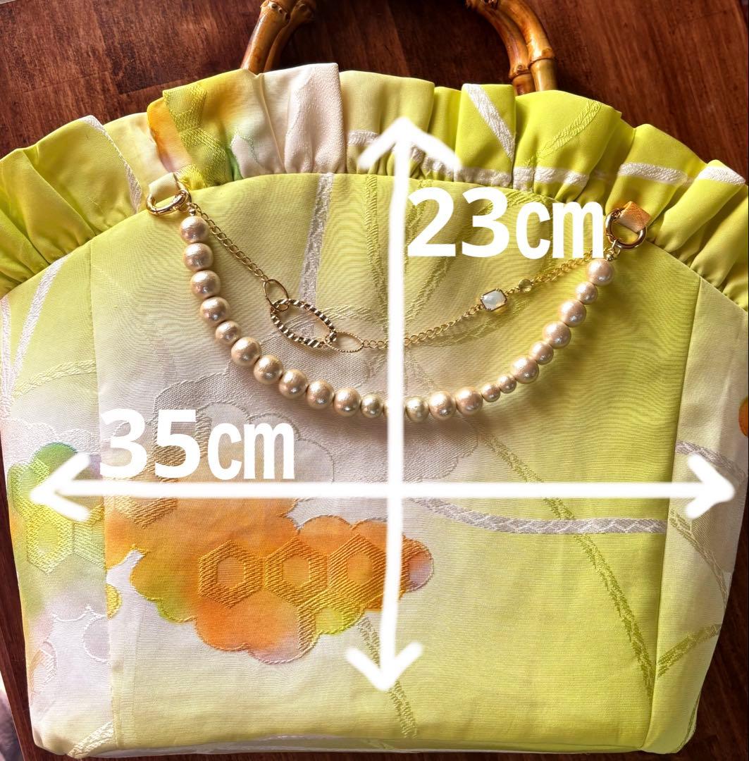 【Lisianthus】リシアンサス　フリルバッグ　　正絹