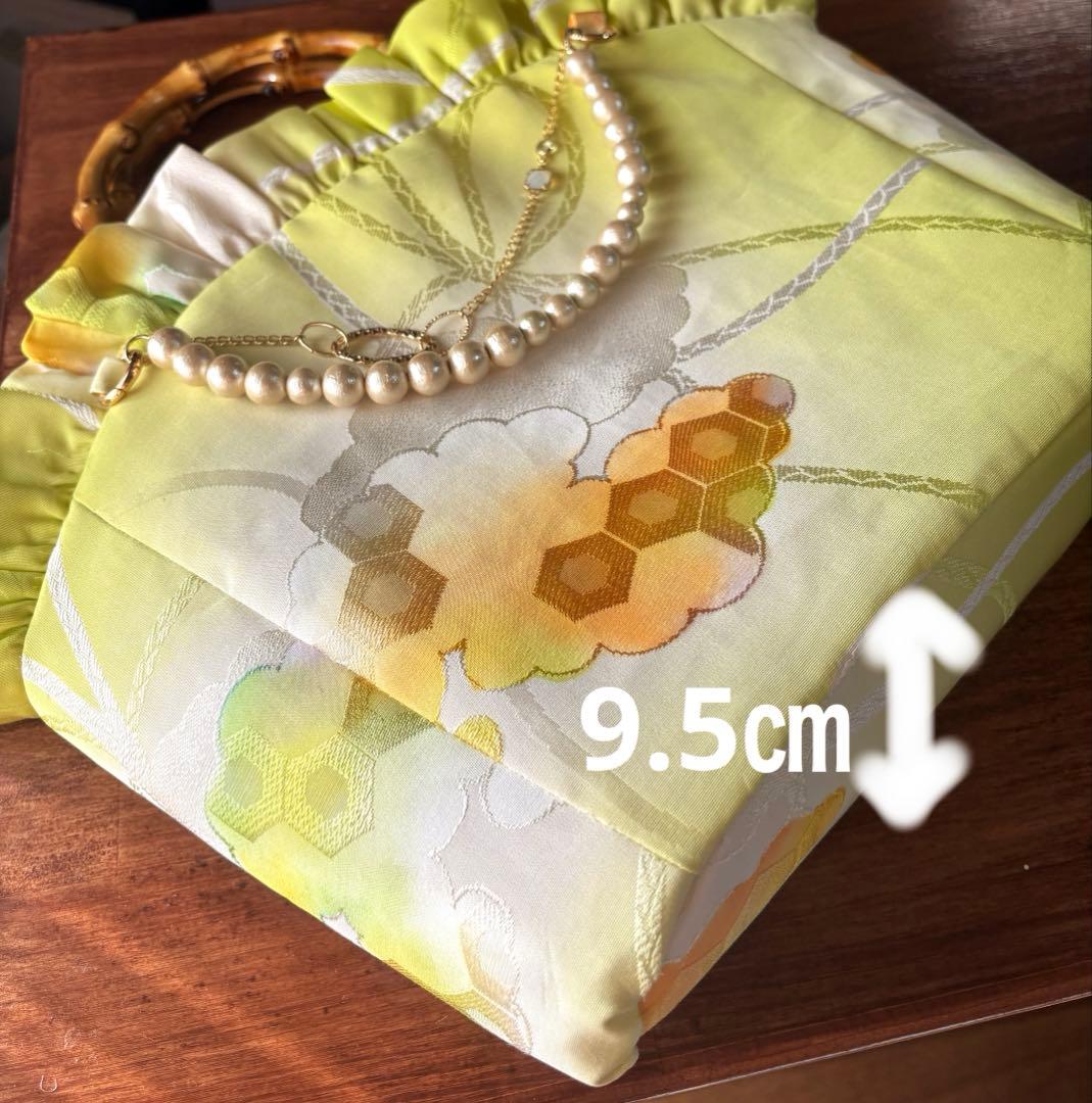 【Lisianthus】リシアンサス　フリルバッグ　　正絹