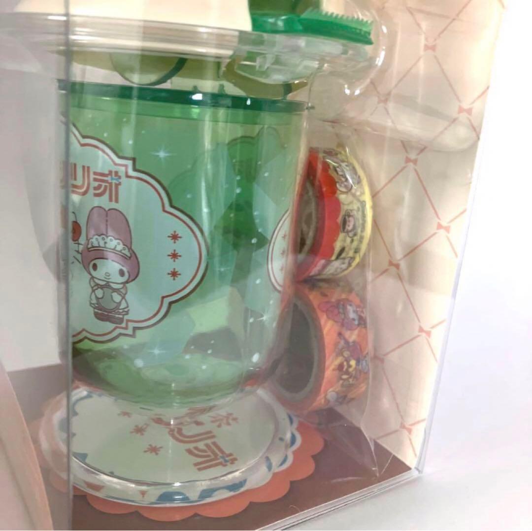 新品 喫茶 サンリオ マスキングテープ ケースセット ゼリー型小物入れ
