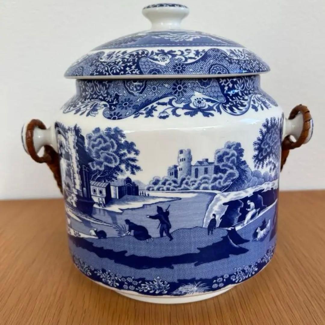 spode ブルーイタリアン　ビスケットバレル　200周年記念