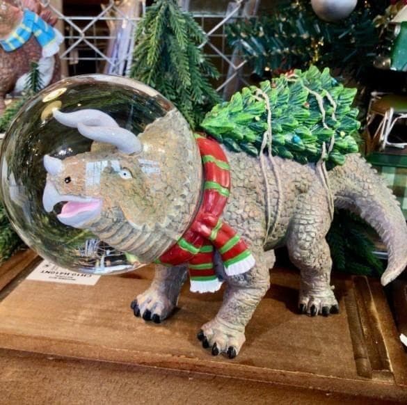 ダイナソー グローブ トリケラトプス ダルトン スノードーム 恐竜 クリスマス