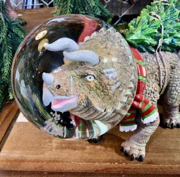 ダイナソー グローブ トリケラトプス ダルトン スノードーム 恐竜 クリスマス