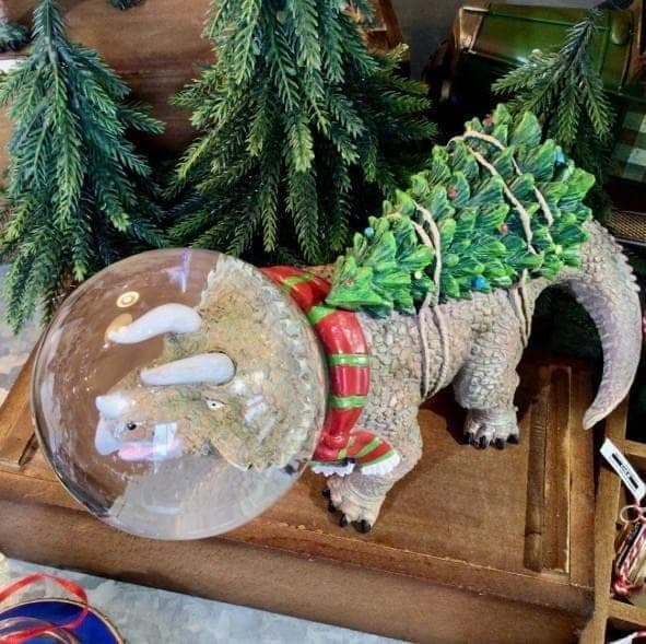 ダイナソー グローブ トリケラトプス ダルトン スノードーム 恐竜 クリスマス