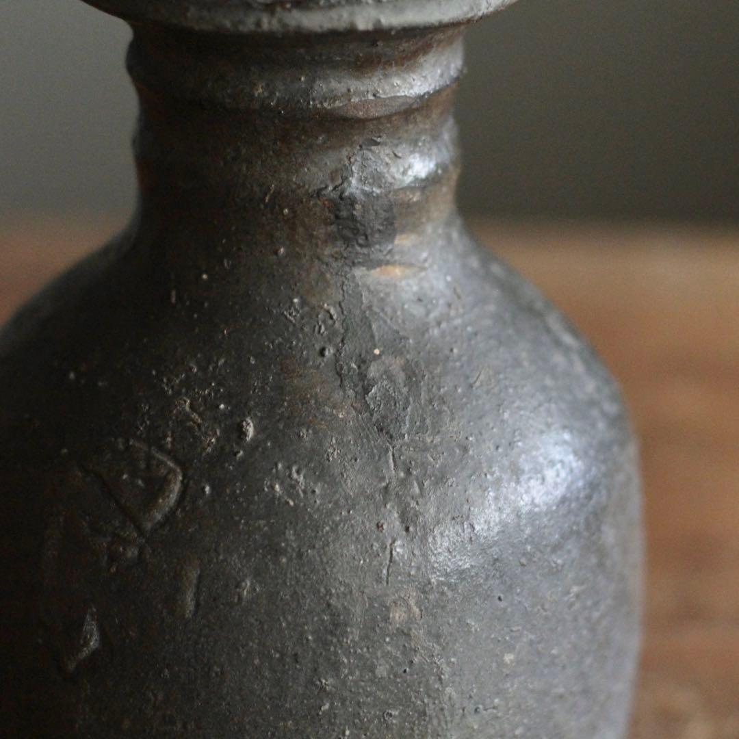 能野焼 薩摩苗代川焼 仏花器 古美術 古道具 アンティーク 花入 徳利 古薩摩