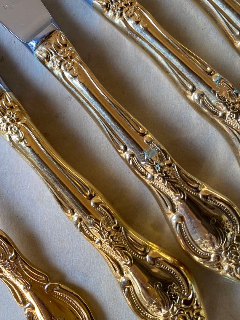 金メッキ　カトラリーセット　ゴールド
