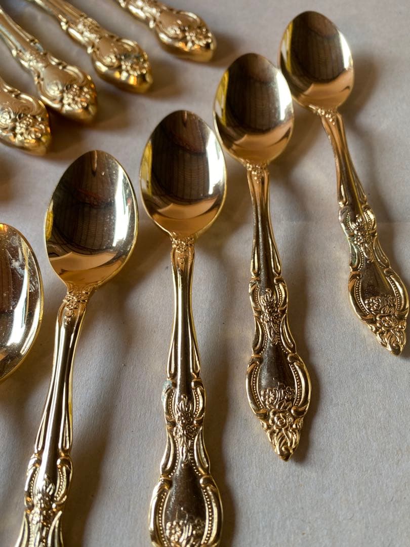 金メッキ　カトラリーセット　ゴールド