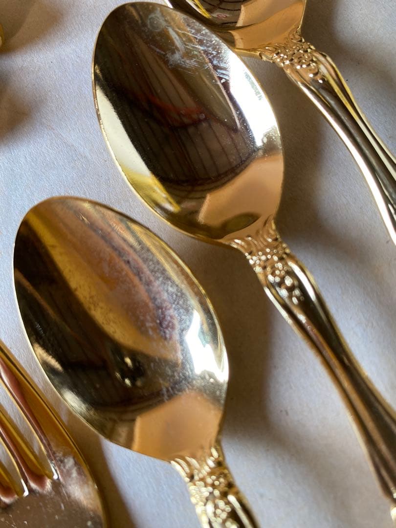 金メッキ　カトラリーセット　ゴールド