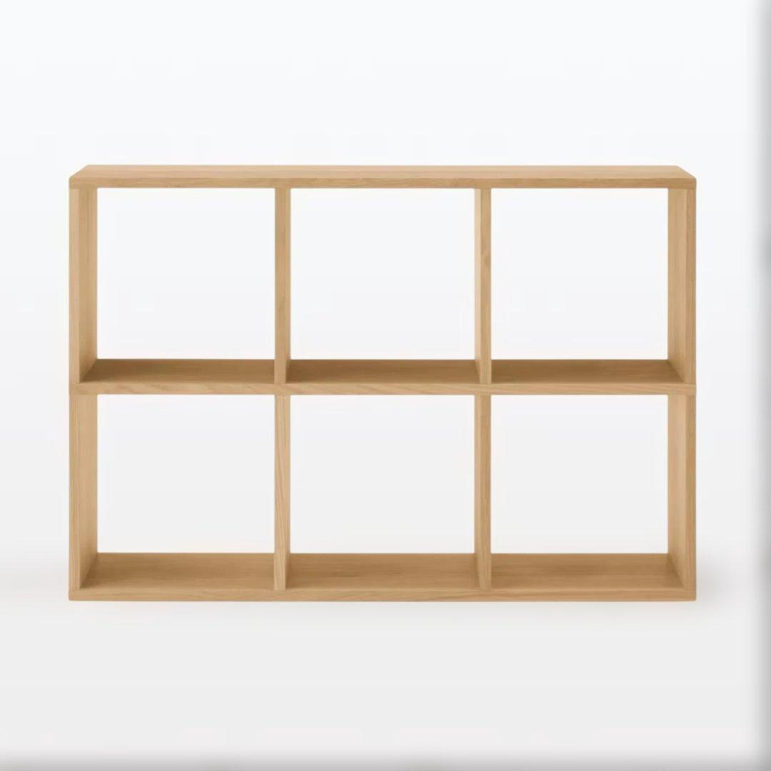 【12/20 期間限定出品】無印良品 スタッキングシェルフ　３段×２列　オーク材