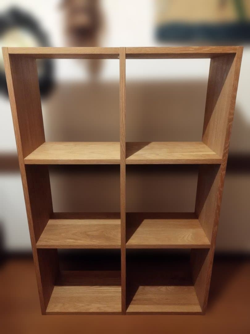 【12/20 期間限定出品】無印良品 スタッキングシェルフ　３段×２列　オーク材