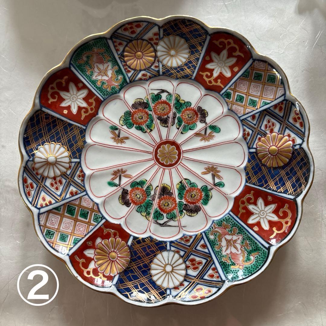 大聖寺伊万里 古伊万里 奇玉宝鼎之珍　18cm 4枚セット