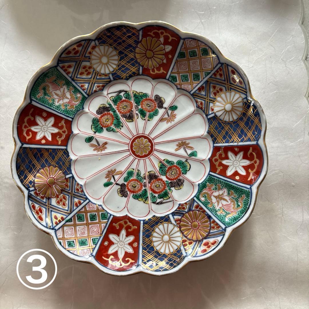 大聖寺伊万里 古伊万里 奇玉宝鼎之珍　18cm 4枚セット