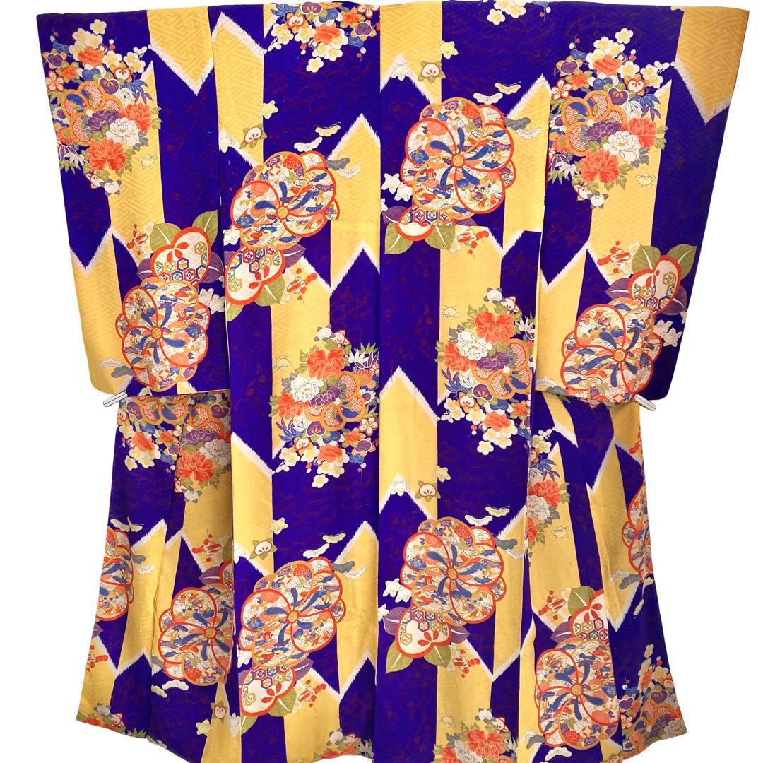 女の子 7歳〜ジュニア 子供着物 七五三 アンティーク着物 NO