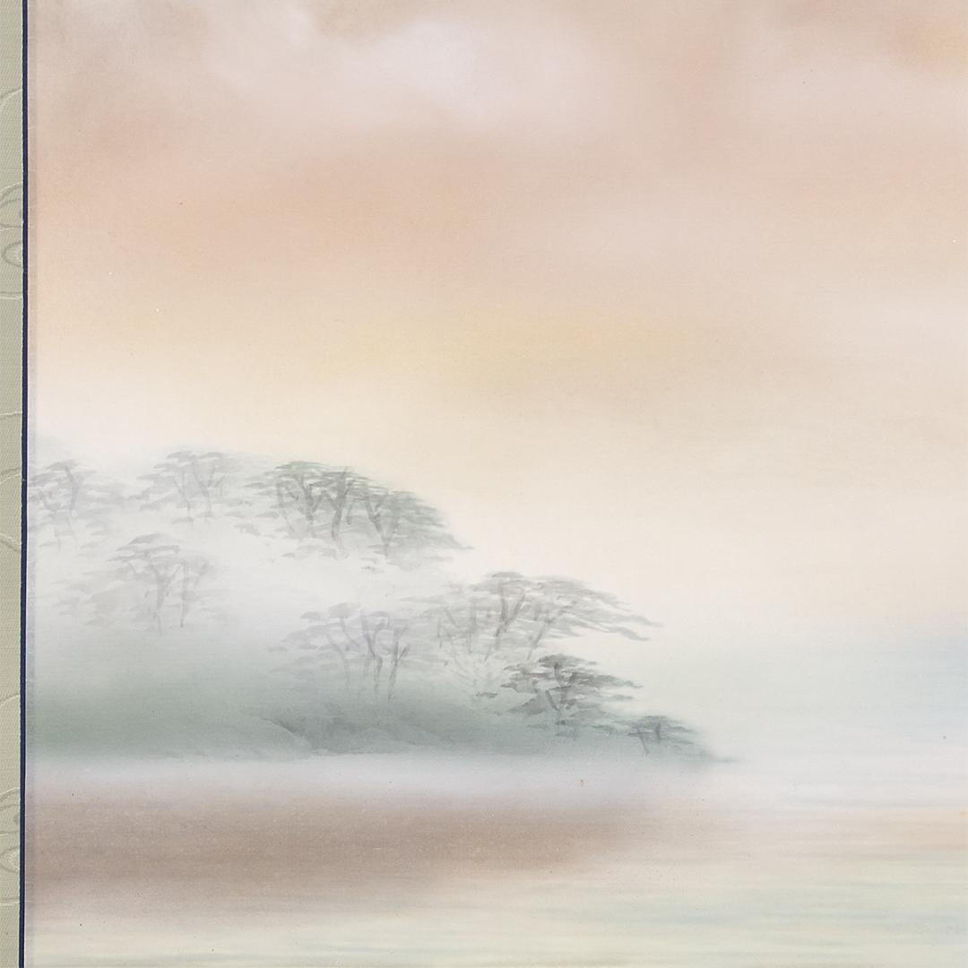 掛軸 日本画 金城亨「赤富士」共箱 開運 縁起物