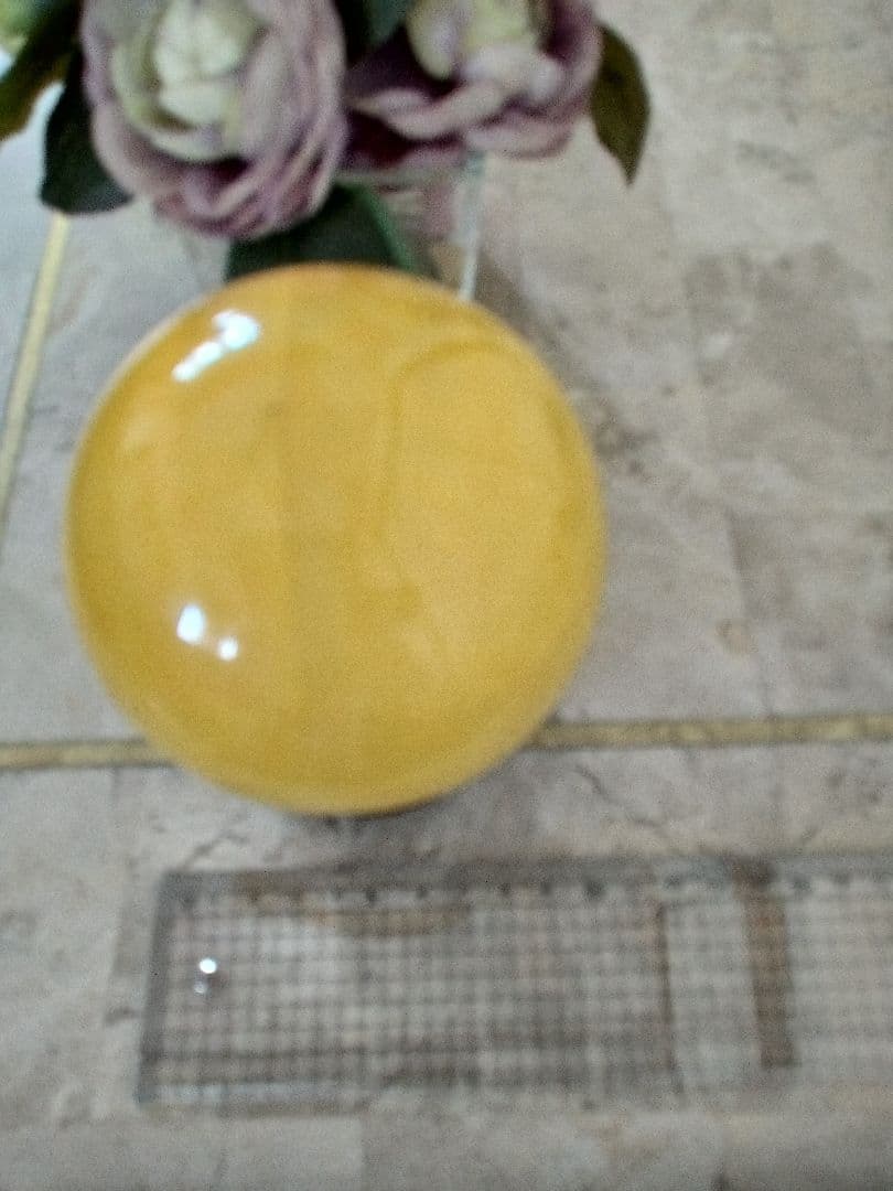 石　水晶　大きい　黄色　置物　イエロー　シトリン　スフィア　仏具