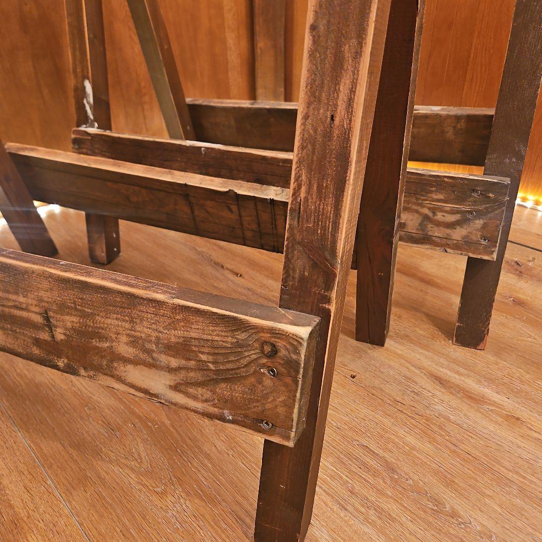 木製ソーホース　A型スタンド　テーブル脚　ヴィンテージ調ハンドメイド　２セット