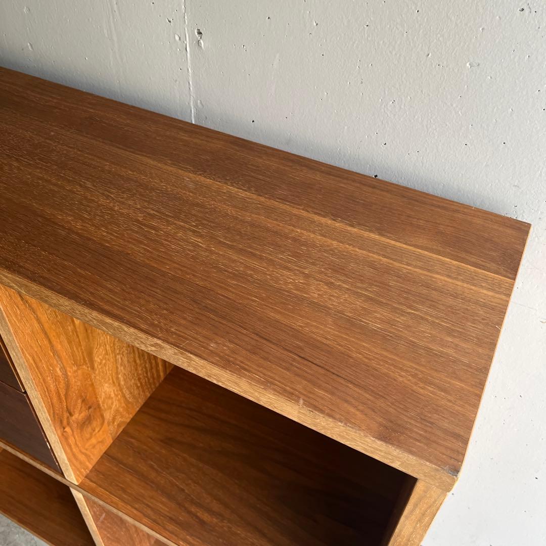 peru★無印スタッキングシェルフ３段×２列・ウォールナット材・チェスト付