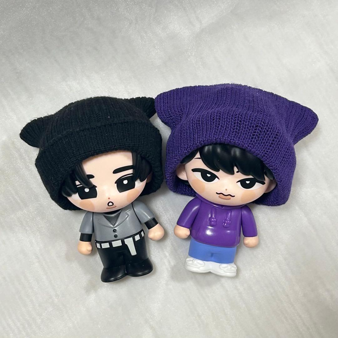 青 ネコ耳 ニット帽子 すのチル ぬい服SnowMan 渡辺翔太 ソフビ - メルカリ