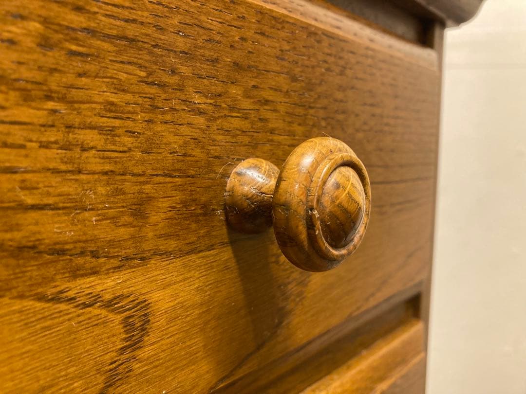 葉山家具 葉山ガーデン オーク材 スリムキャビネット キャスター付 花台 電話台