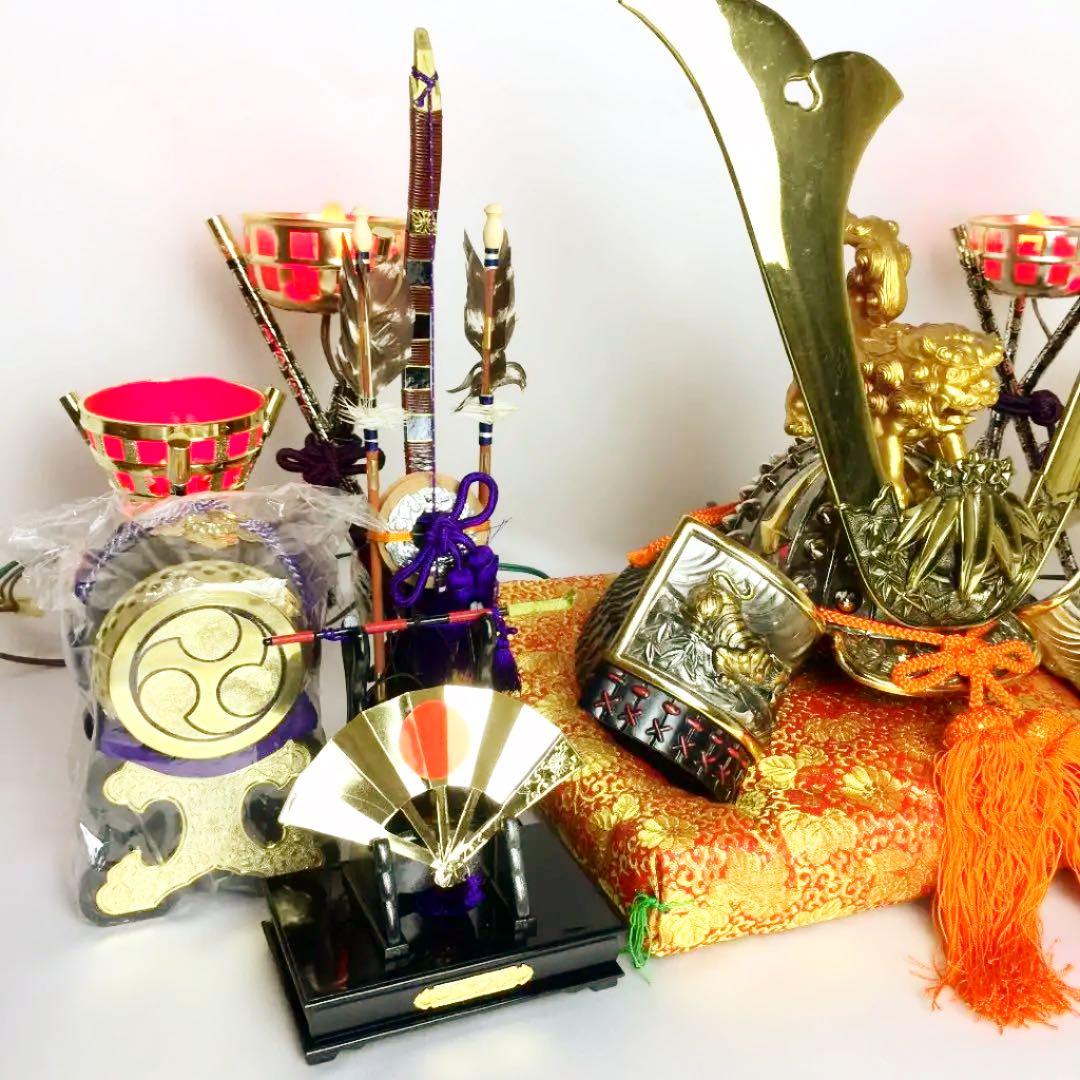 高岡銅器製 瑞穂作 源義経公 兜 兜飾りセット