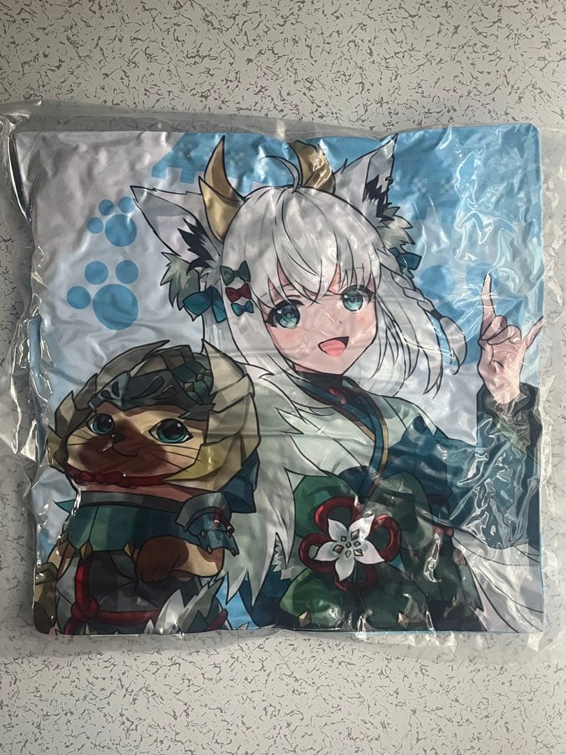 カプコン限定】モンスターハンター×ホロライブ スクエアクッション 白