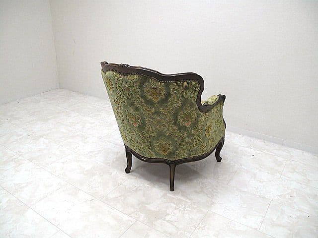 美品 カリモク ドマーニ ルイ（Louis XV）ロココ様式1人掛けソファ