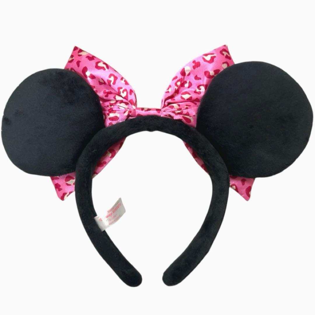 レア】 ディズニー ミニー 耳型 カチューシャ ヒョウ柄 レオパード柄