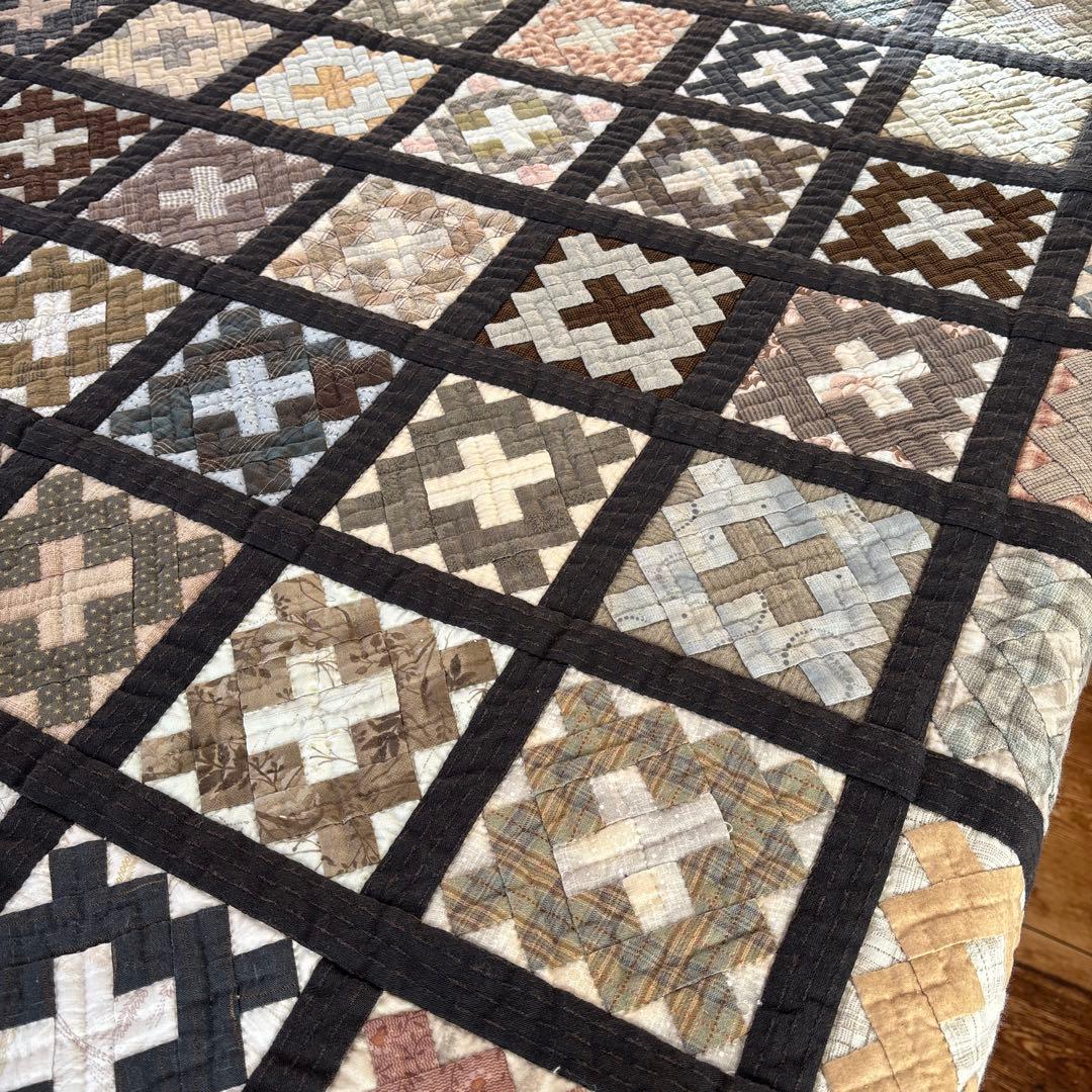 パッチワーク タペストリー ベッドカバー 煙突掃除人 約2m四方