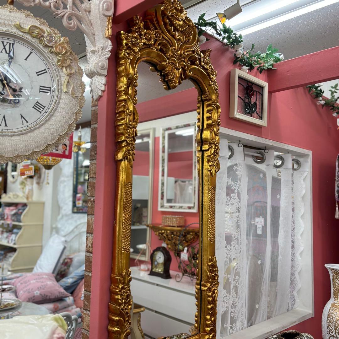 ロココミラー ゴールドミラー 姿ミラー 壁掛けミラー