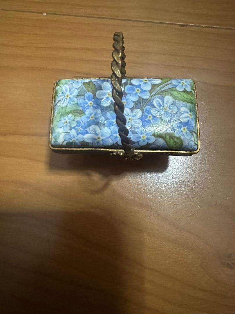 リモージュ アンティーク　ビンテージ　ハート　香水入れ　フラワーバスケット