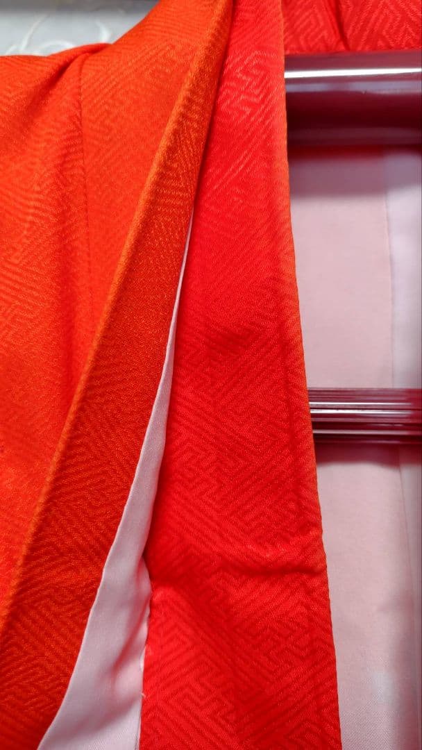 RK546子供着物重ね襟付き　綺麗美品着丈131センチ裄丈47センチ7歳前後用