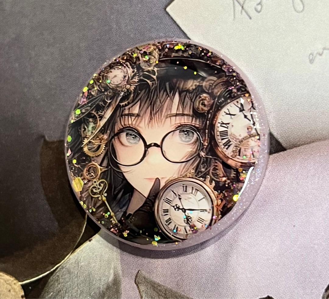 感謝価格(ㅅ´꒳` )時計と少女 レジンヘアゴム