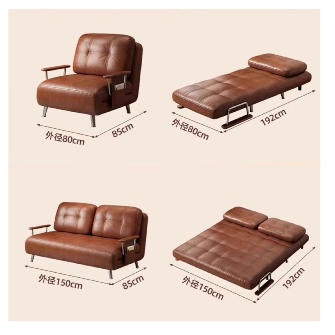 ソファベッド 折りたたみ 3WAY クッション付 80cm