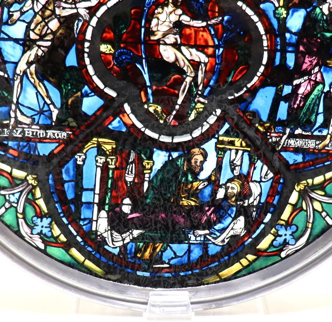 大型 アダムとイブ ヴィンテージ ステンドグラス 教会 旧約聖書 創世記