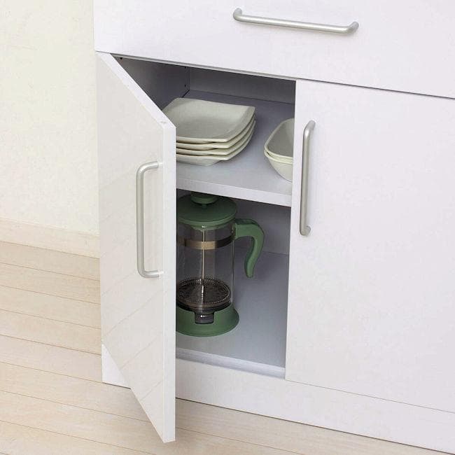 鏡面メラミン仕様 食器棚 幅60cm 高さ120cm カップボード（761）