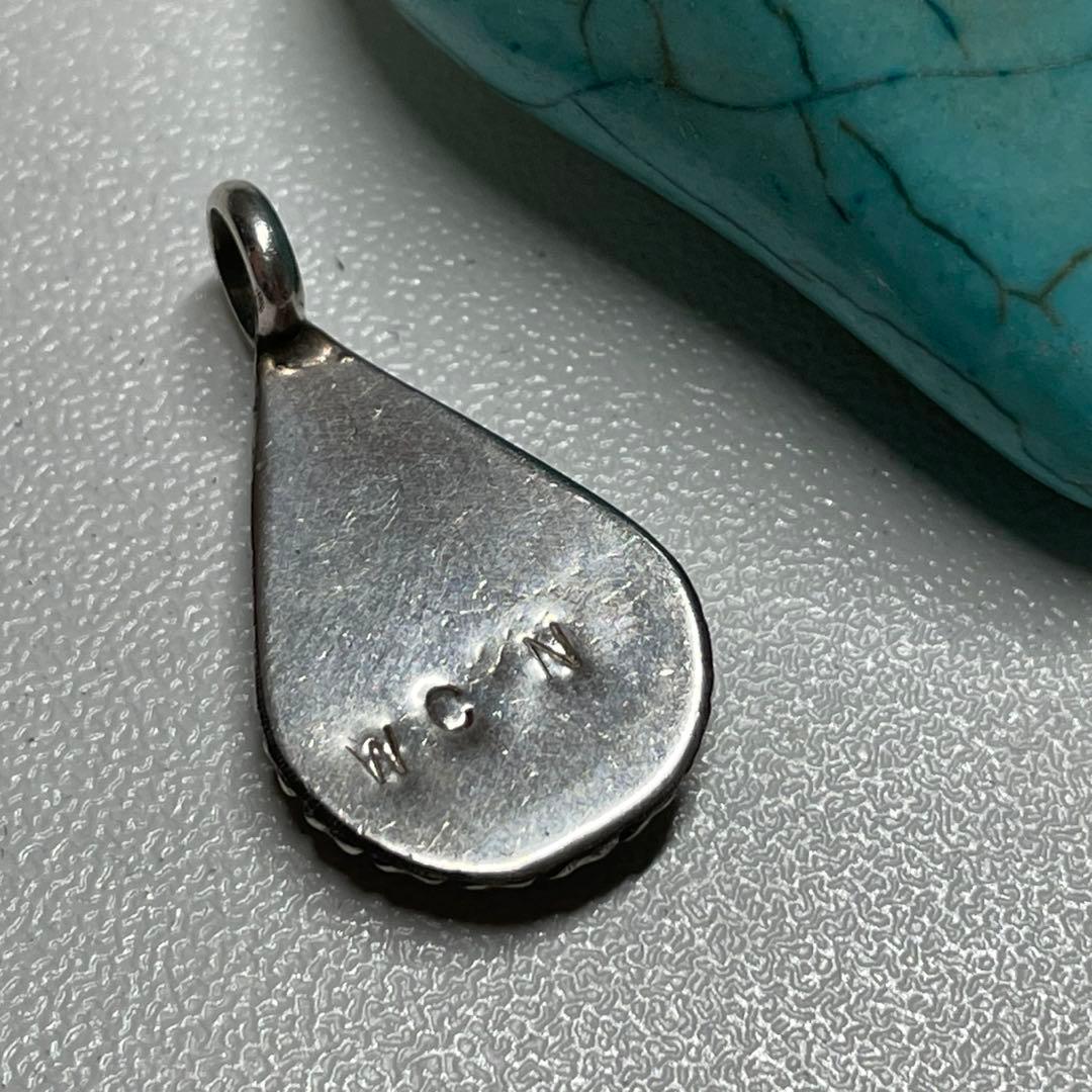 ZUNI族 インディアンジュエリー インレイ ターコイズ ペンダントトップ